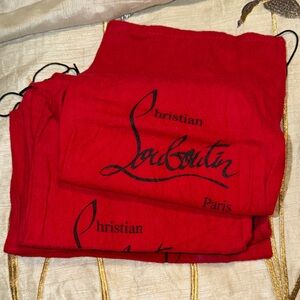 Christian Louboutin Red Logo Dust Bags pack of 8